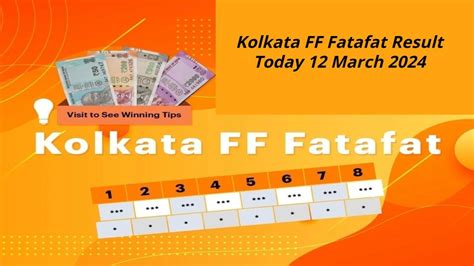 Kolkata Fatafat Result and Ghosh Babu Tips {March 2024}.